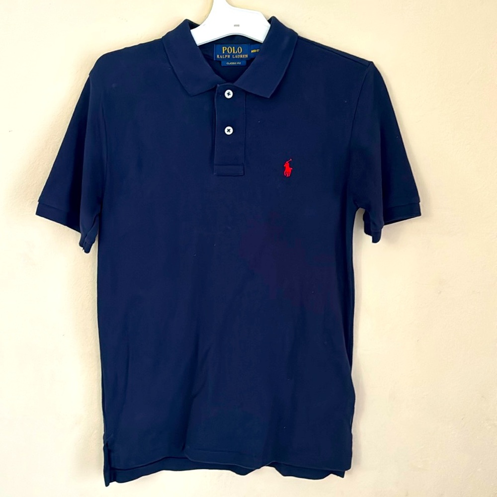 Boy’s Polo Shirt in Navy. Size M (10-12) Used once.